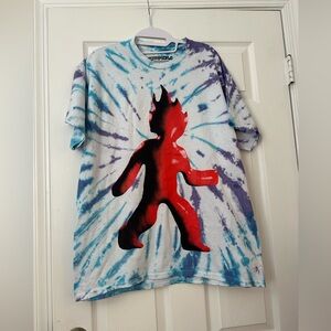 Travis Scott !!! AstroWorld Tie-Dye Shirt med